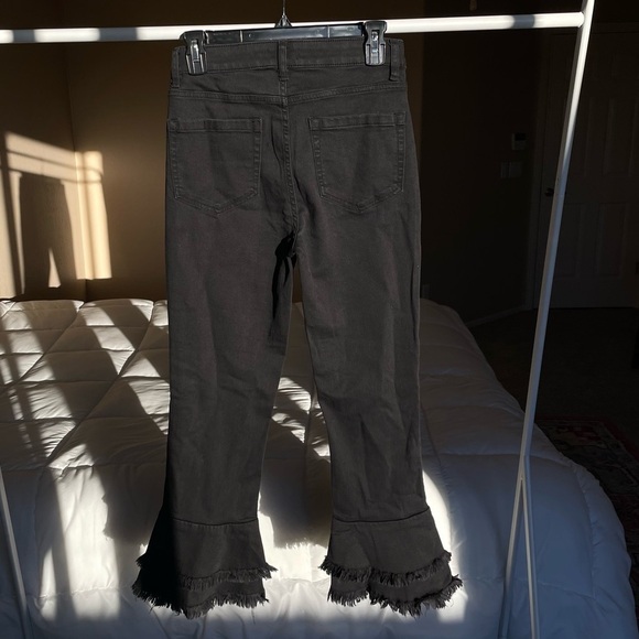 1. State | Revolve Black Flare Raw Edge Jeans - Picture 5 of 7